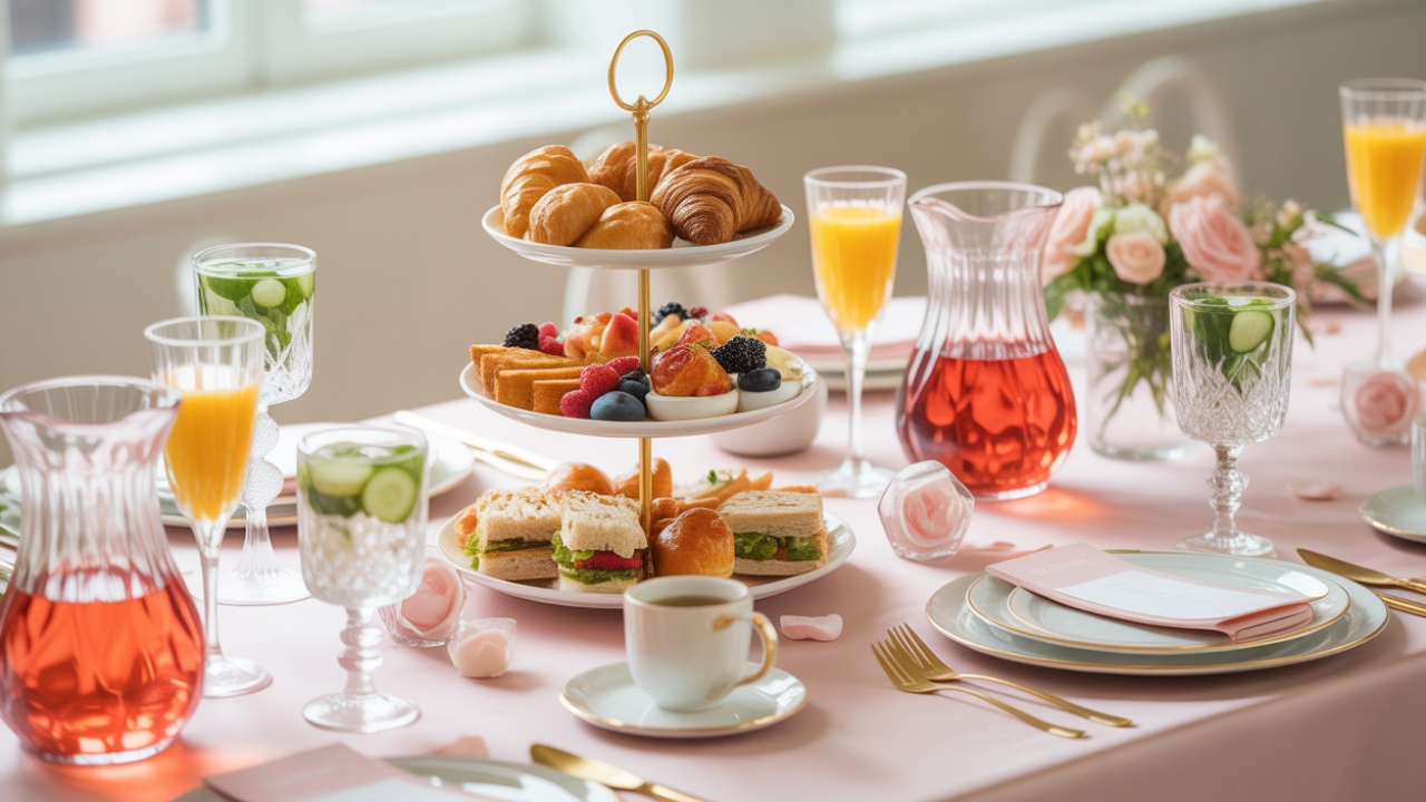 Morning Wedding Brunch Snack and Drink Ideas