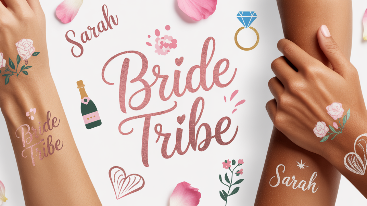Personalized Temporary Tattoos: Bachelorette Party 