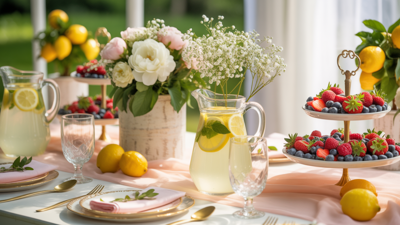 A Lemonade & Berry–Themed Bridal Shower That Feels Bright
