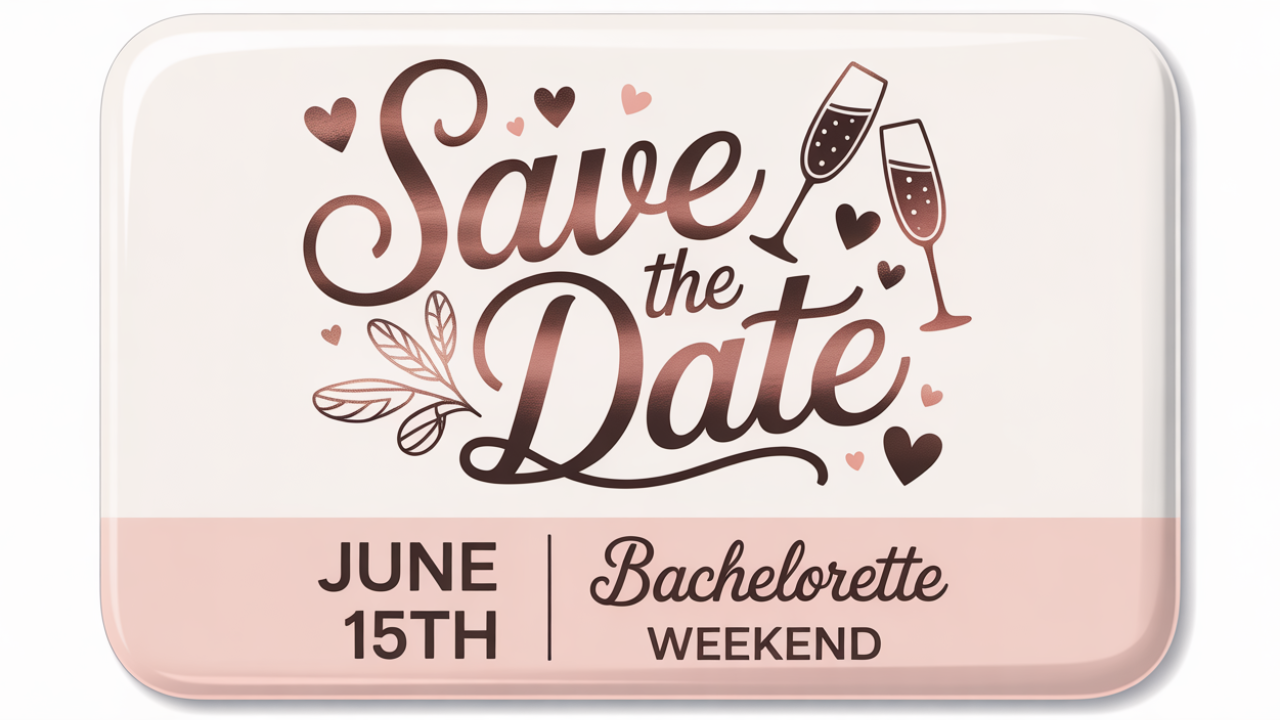 Fun DIY Save-The-Date Magnets For Your Bachelorette Party
