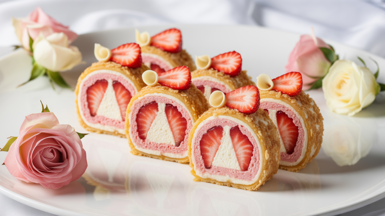 Fruit Cheesecake Sushi Rolls for a Bridal Shower or Bachelorette Party