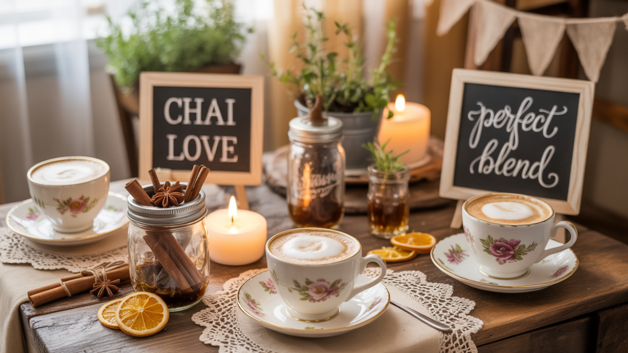 A Chai & Cappuccino–Themed Bridal Shower