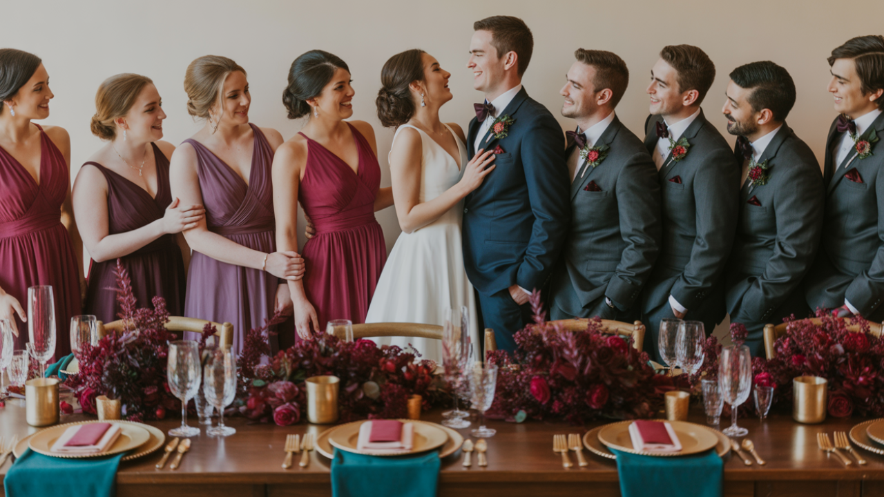 🫐🍓 Berry & Teal Wedding Color Palette