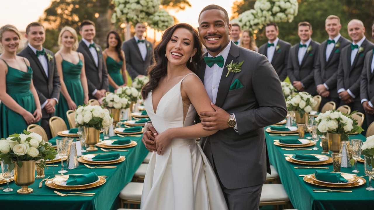 Emerald and Gold Wedding Colors