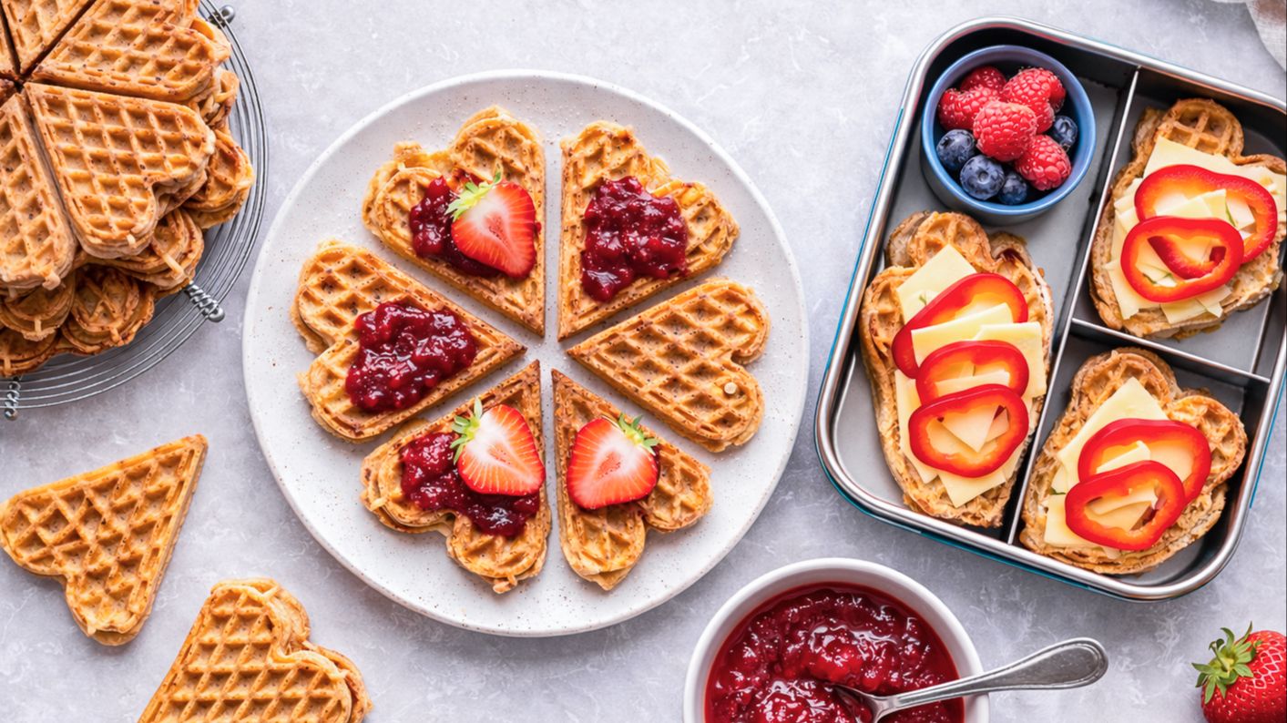 Grove vafler med havregryn – sunne vafler til frokost og matpakke