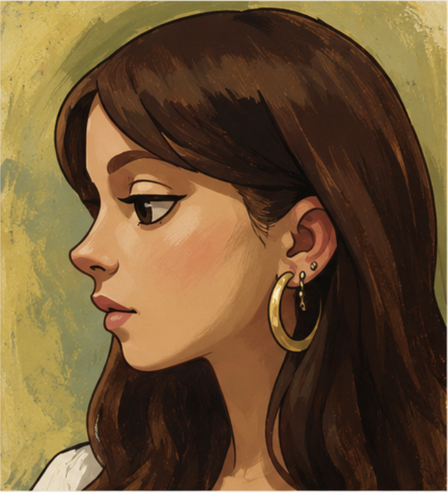 Two profile portraits compared: varied edges create hierarchy, equal edges flatten it