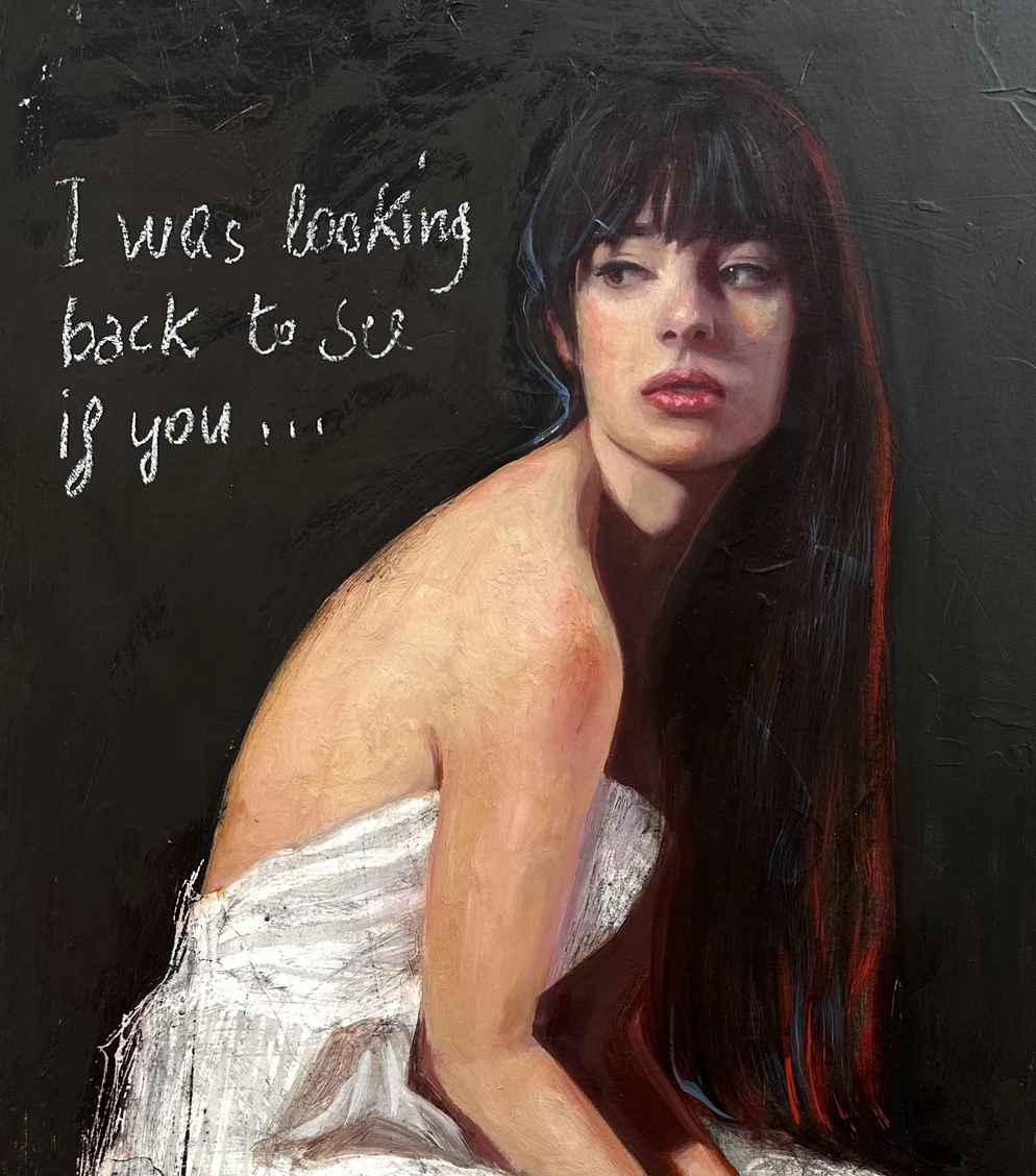 Portrait detail with Cadmium Red in the lips, cheeks and final highlights