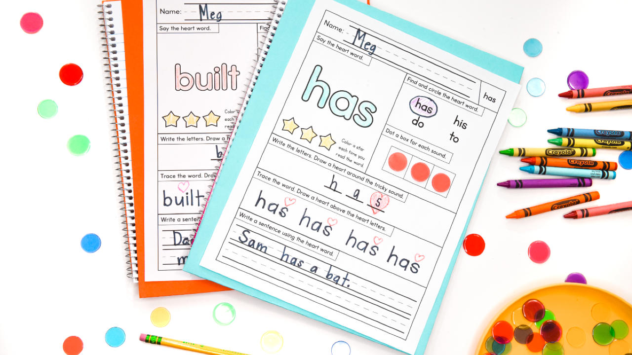 Heart word practice aligned to the Science of Reading for teaching high frequency words