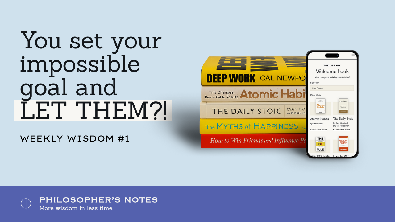 Brian Johnson discussing impossible goals and the Let Them mindset in Weekly Wisdom #1