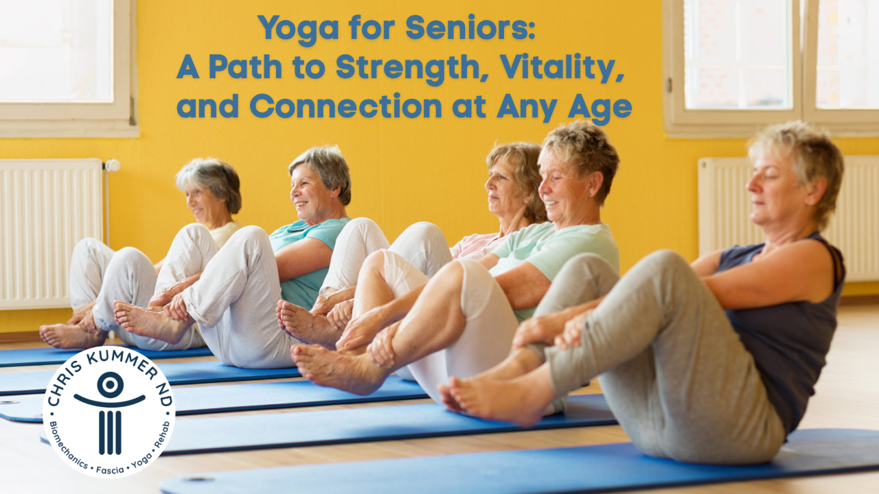 Seniors yoga class