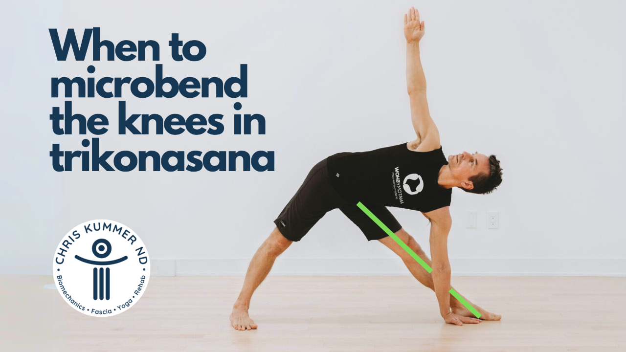microbending the knee in triangle pose