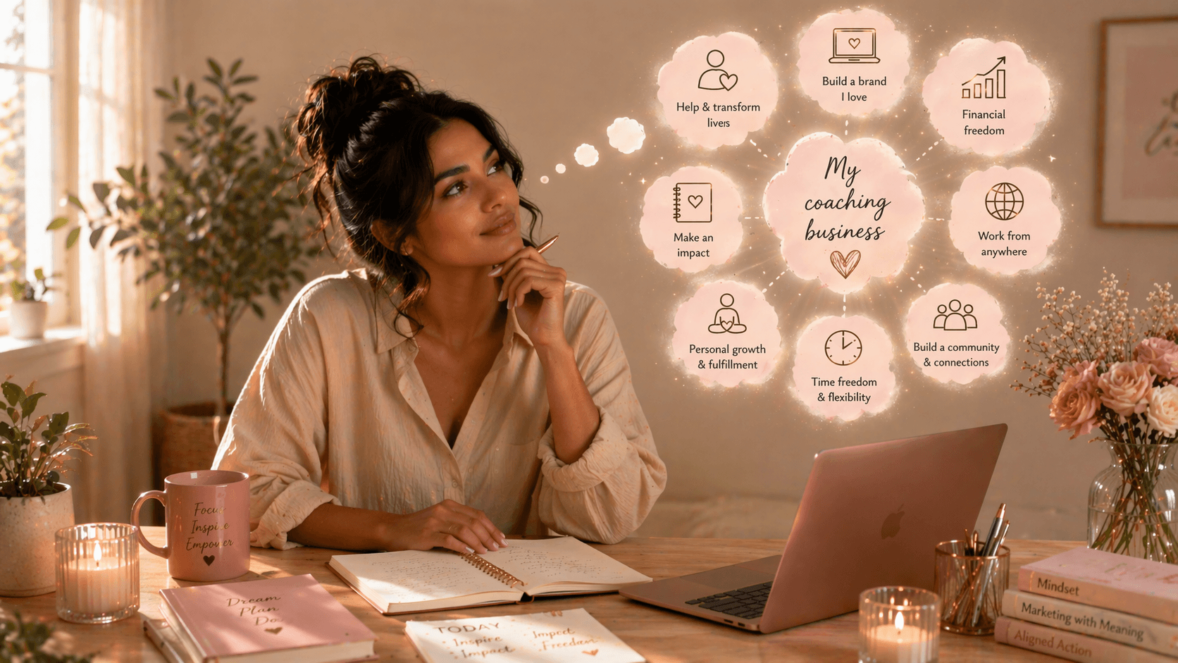 an image of a woman thinking about coaching