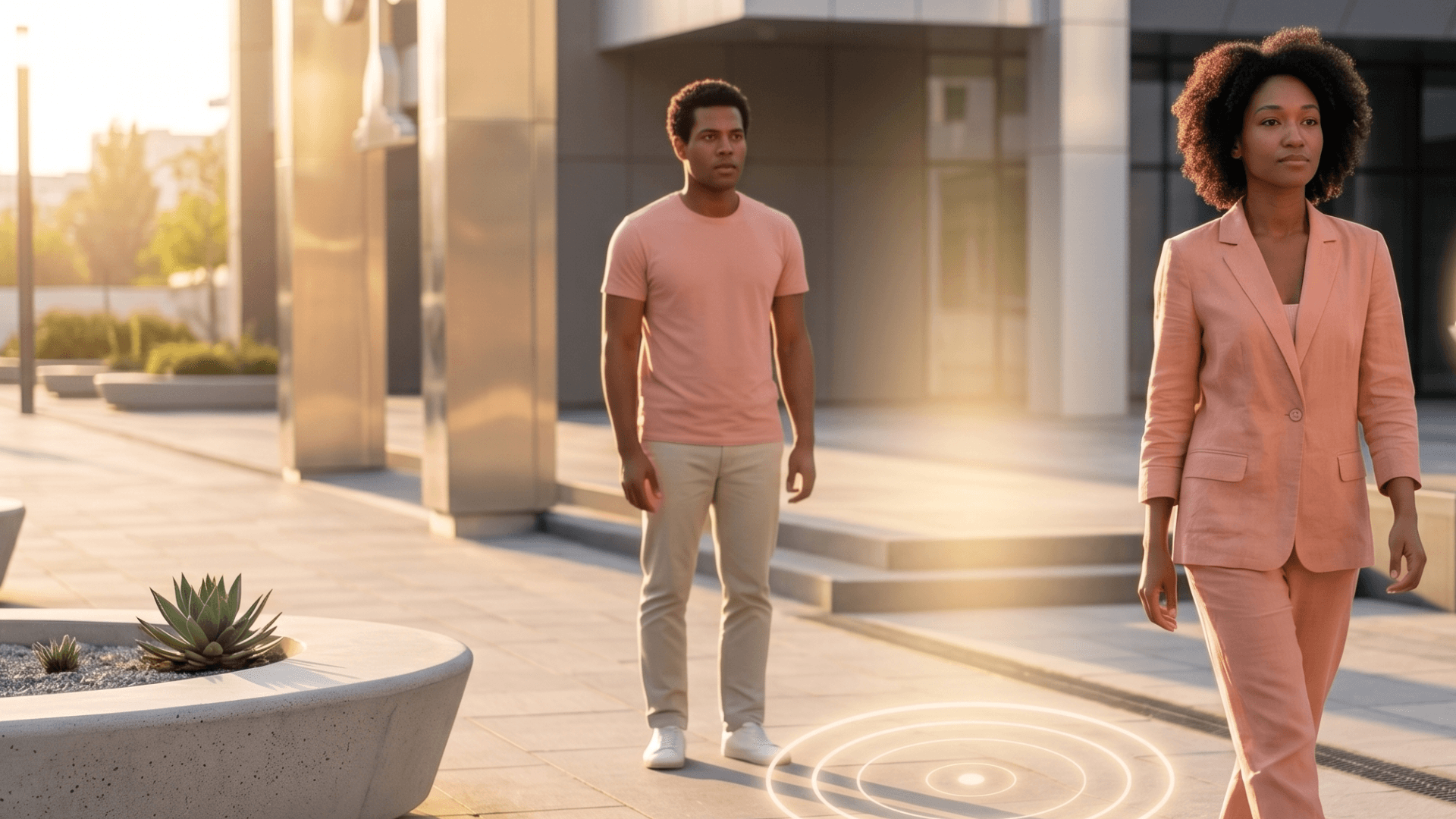 an image of a man looking fondly to a woman from behind