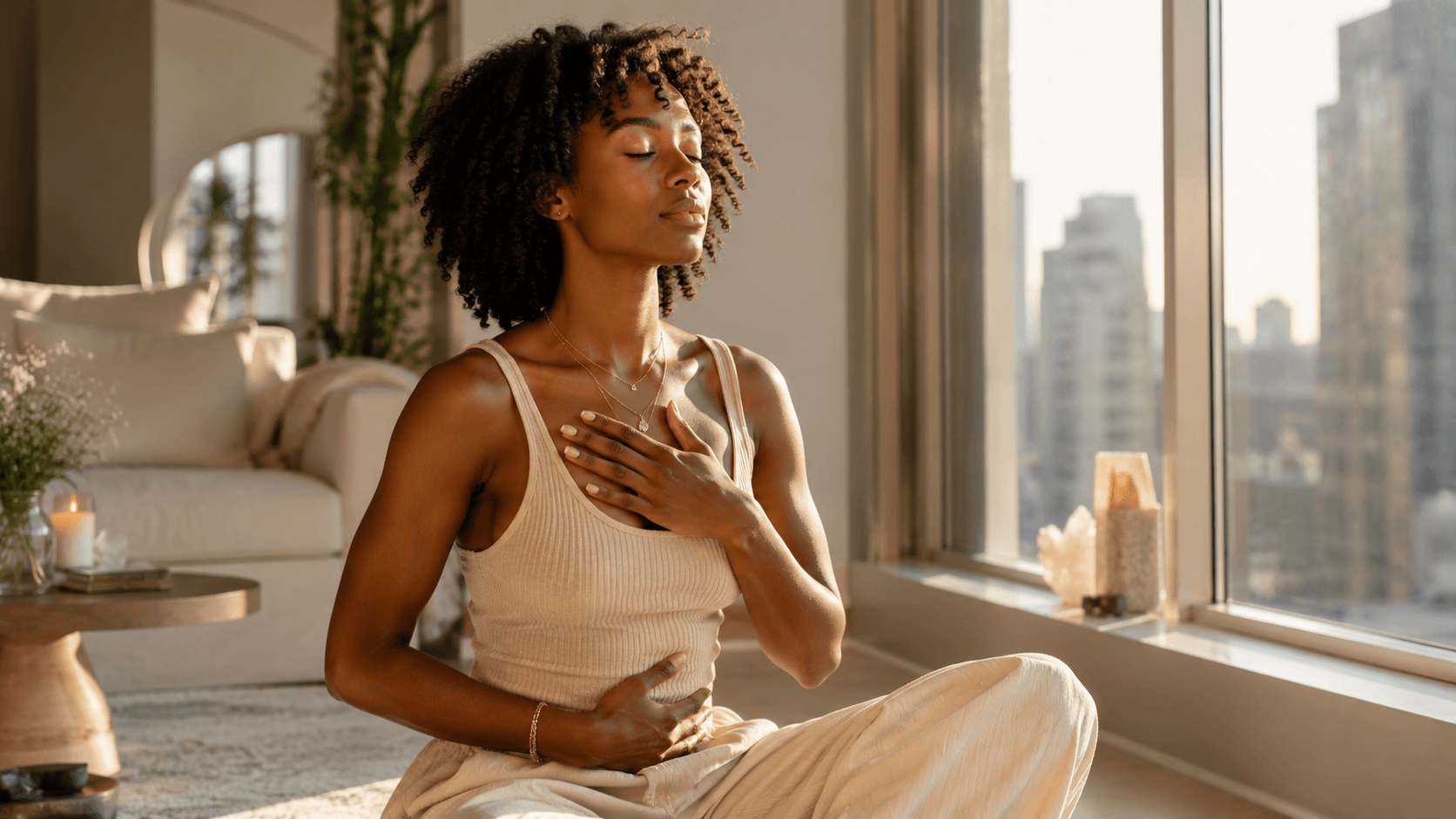 a woman embodying the somatic practices for feminine energy