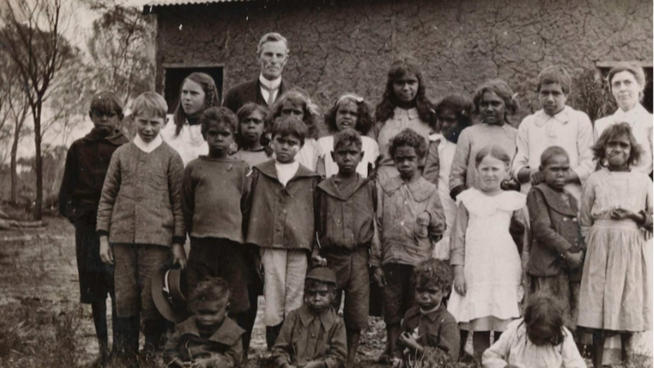 Missionary house keeping Aboriginal children