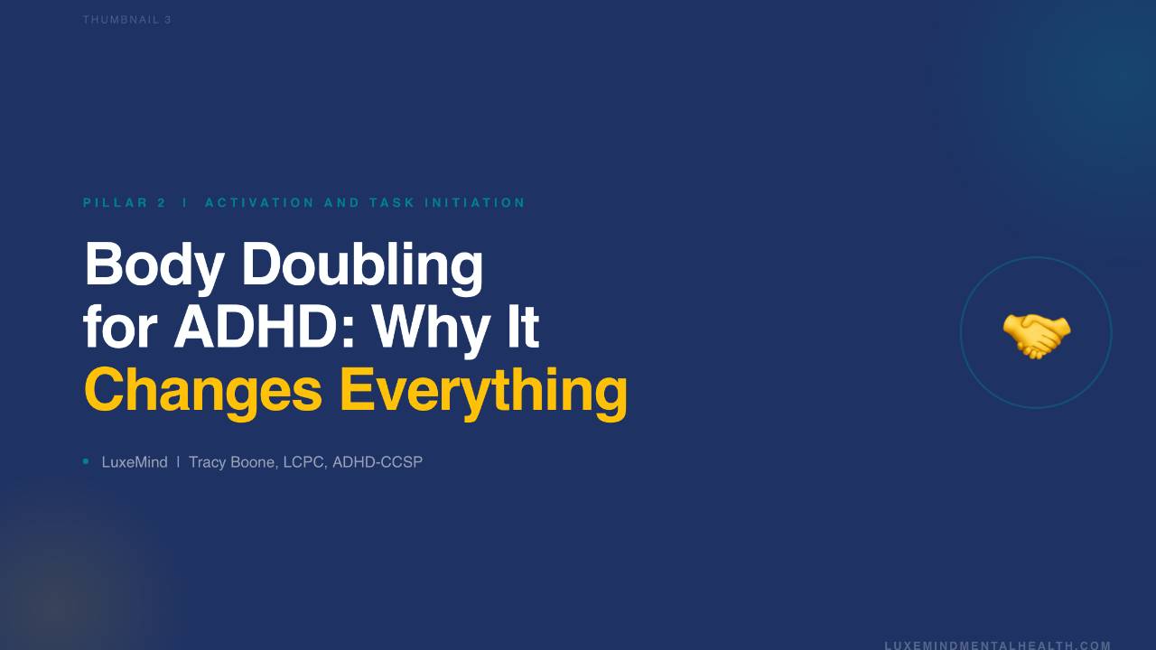 Body doubling strategy for adults with ADHD
