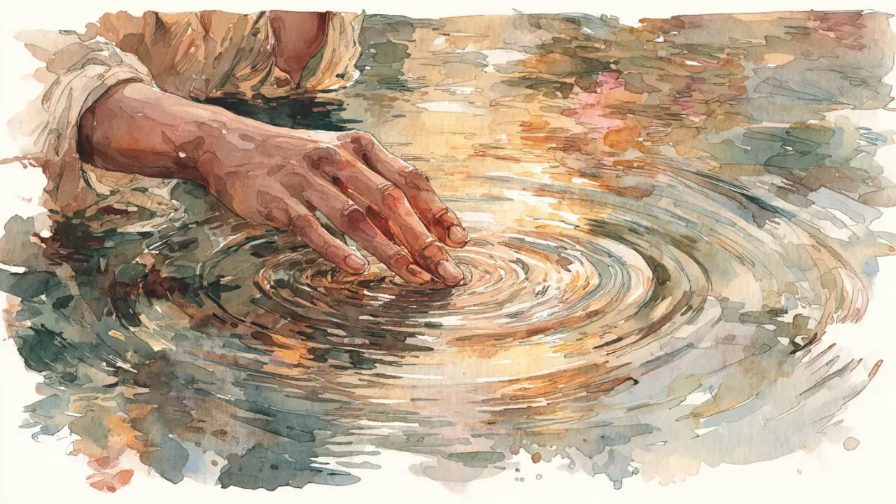 hand creating ripples of sensation