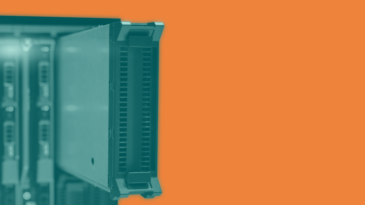 server rack module being pulled out