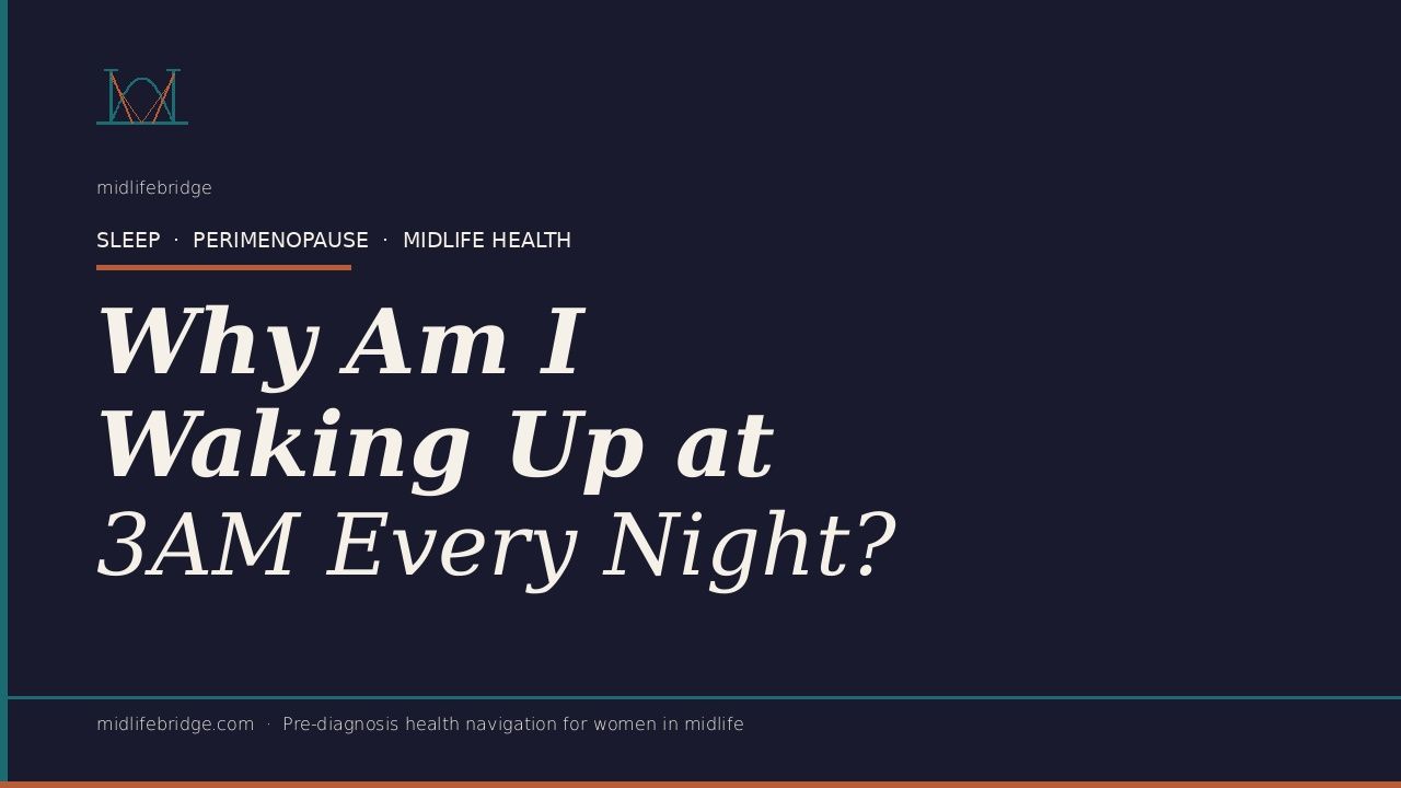 Woman awake at 3AM looking at clock, experiencing midlife sleep disruption and nighttime waking