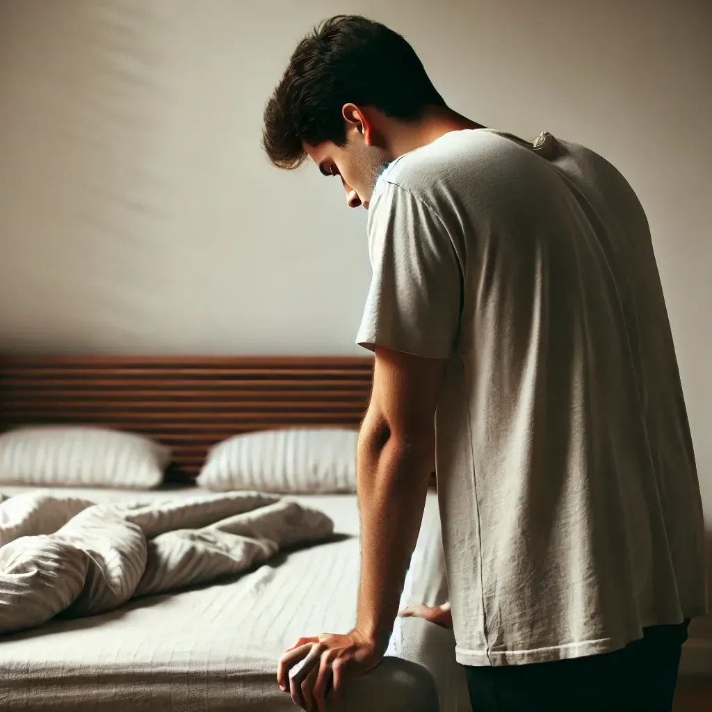  a man with Erectile Dysfunction in military experiencing shame