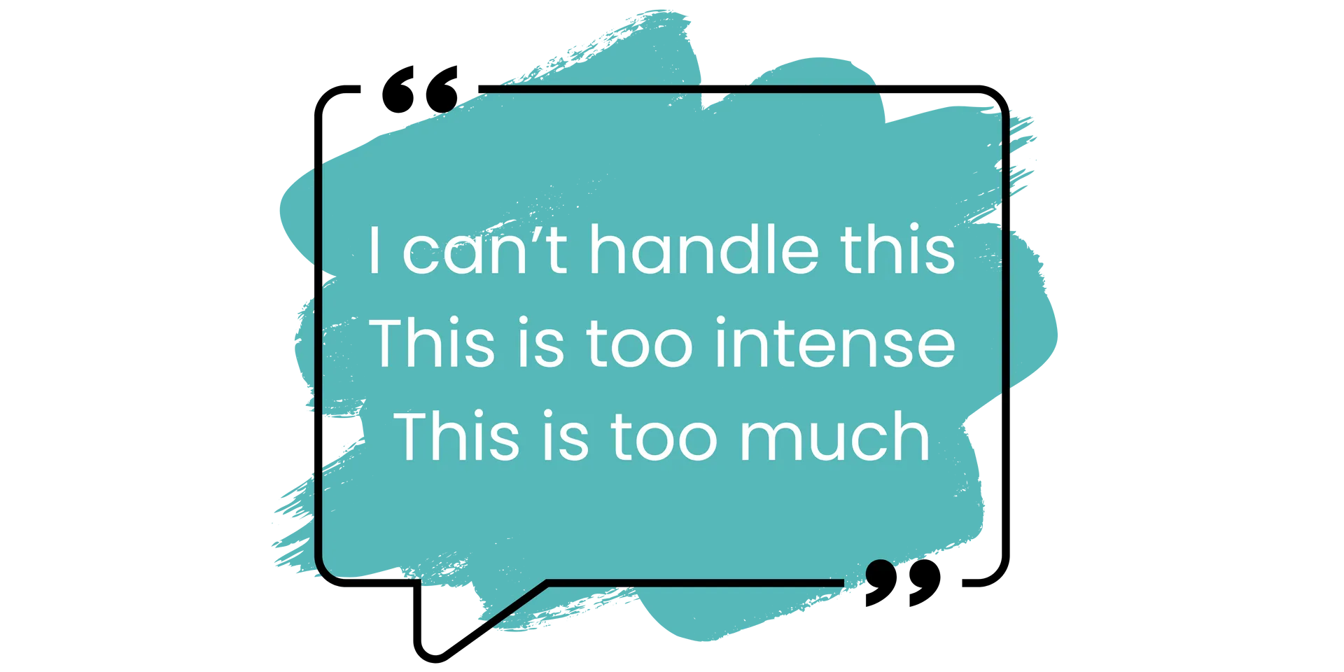 overwhelm speech bubble for distress cycle