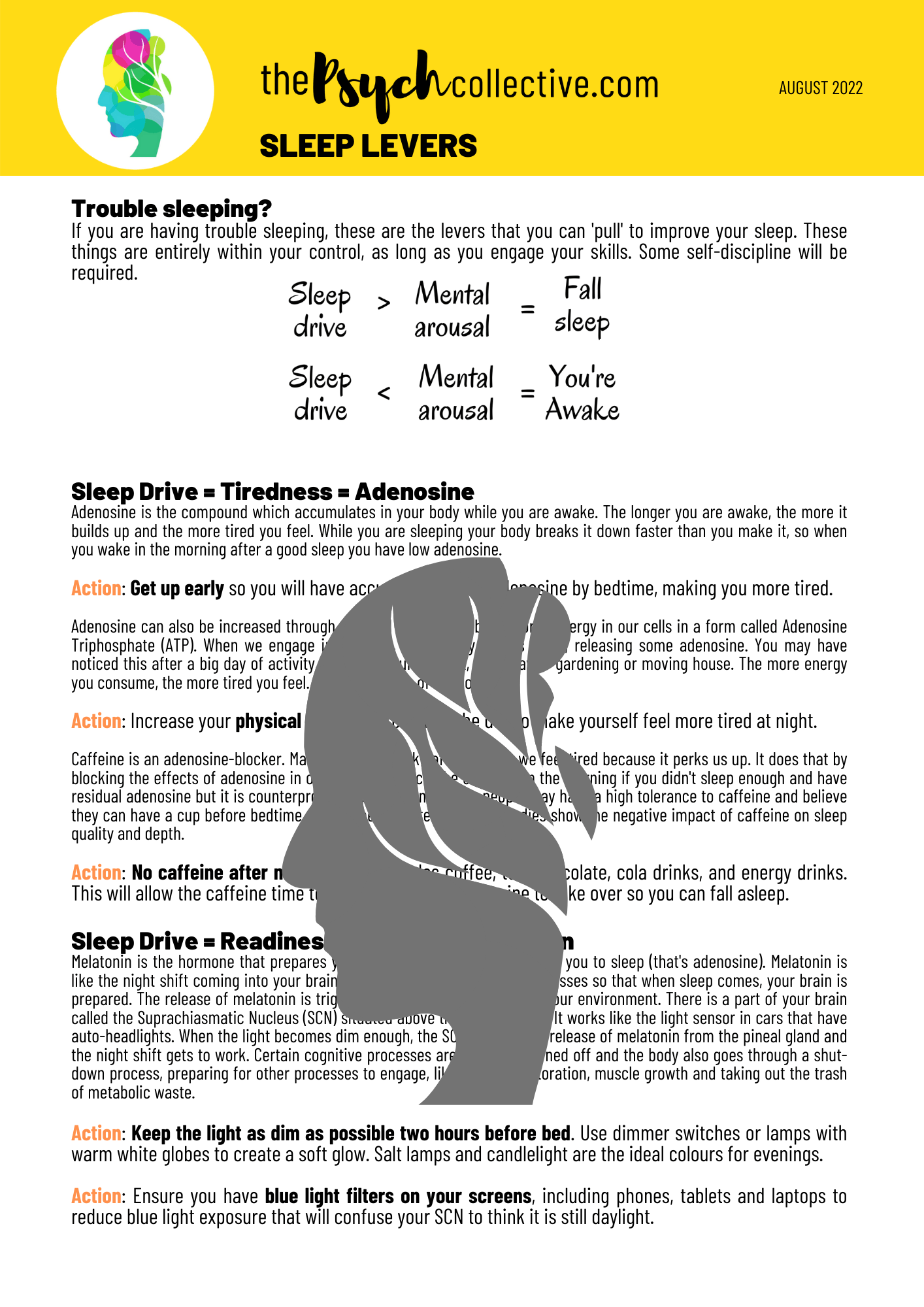 sleep lever handout