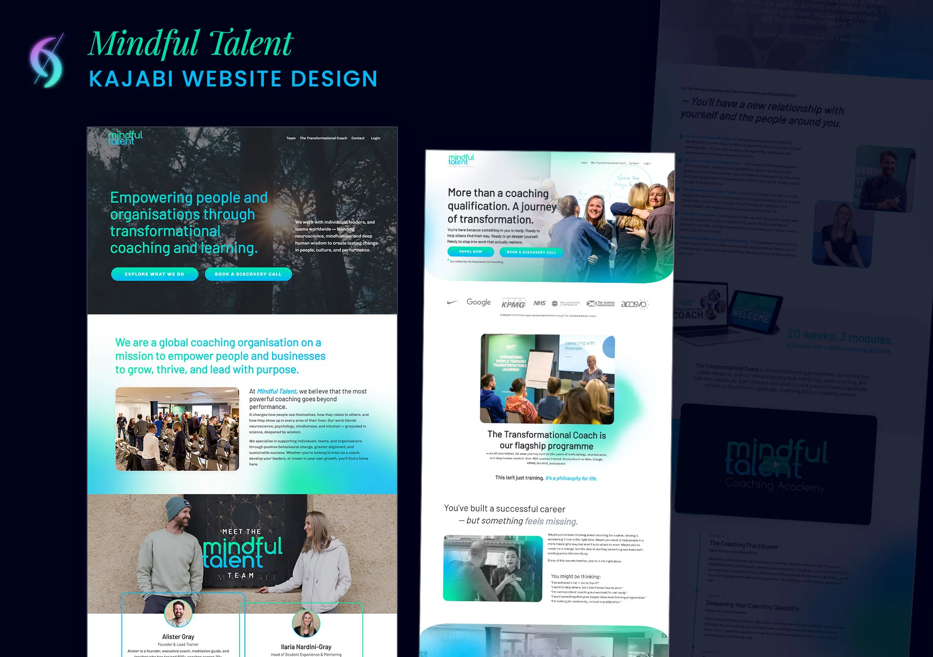 Best Kajabi custom website design for Mindful Talent by Alister Gray, built by Dianne Empeynado