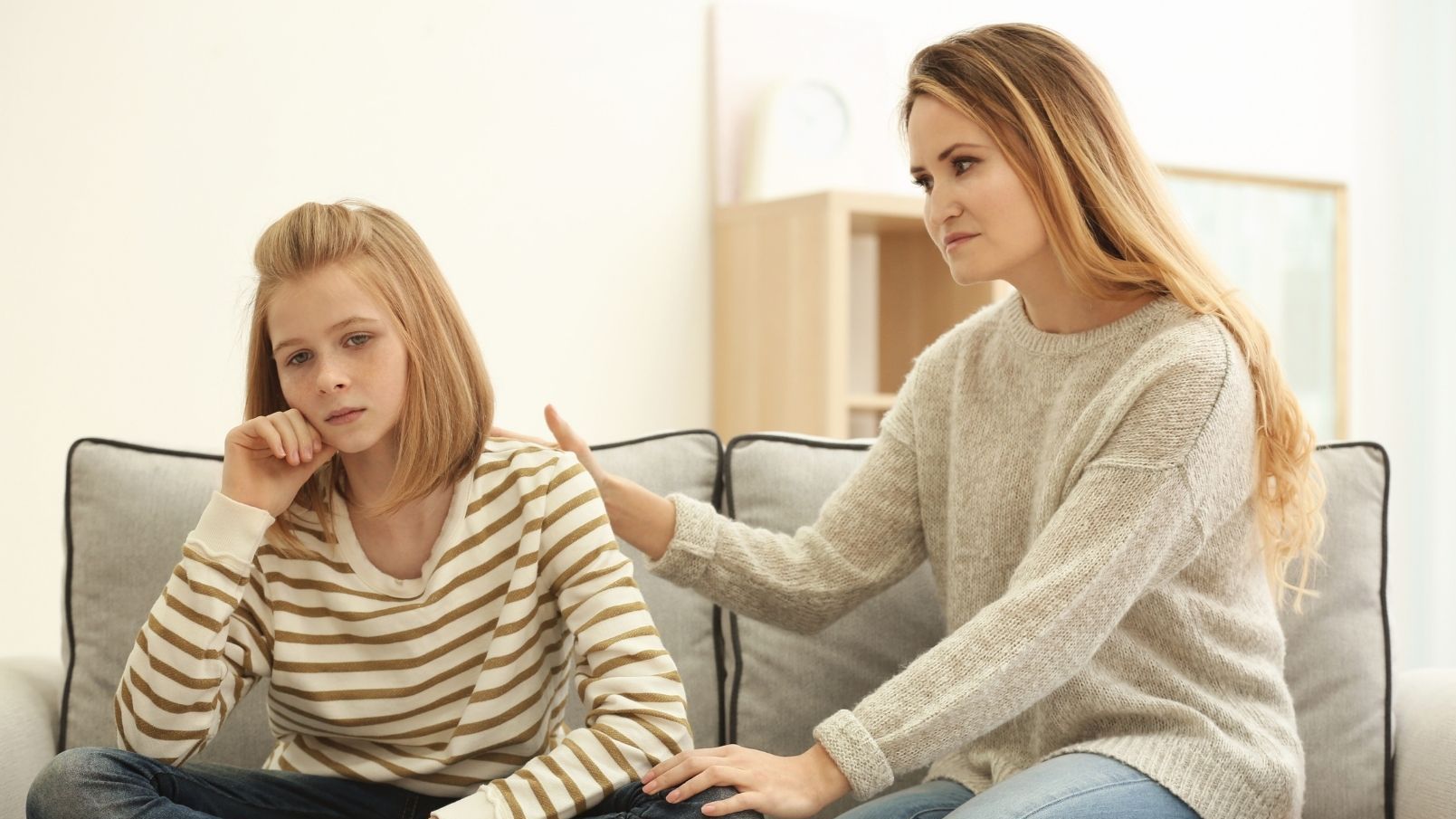 Parent comforting teens