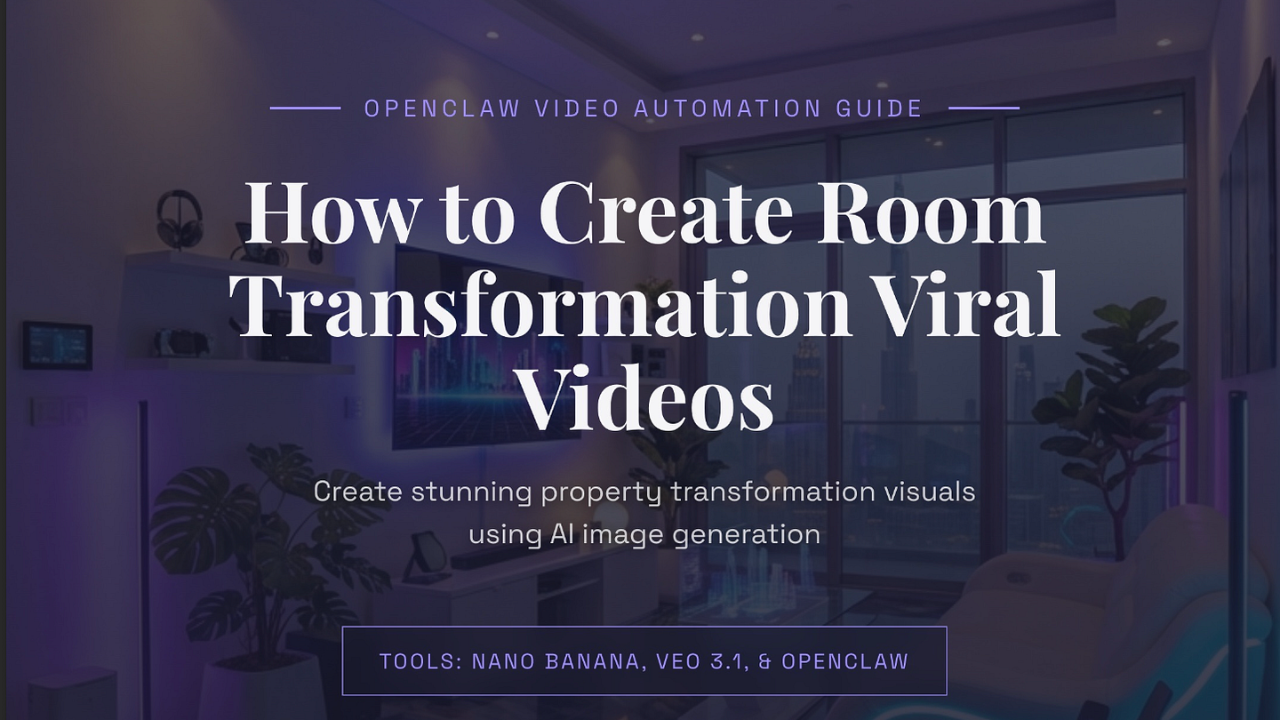 Featured image for How I Create Viral Room Transformation Videos with OpenClaw🦞