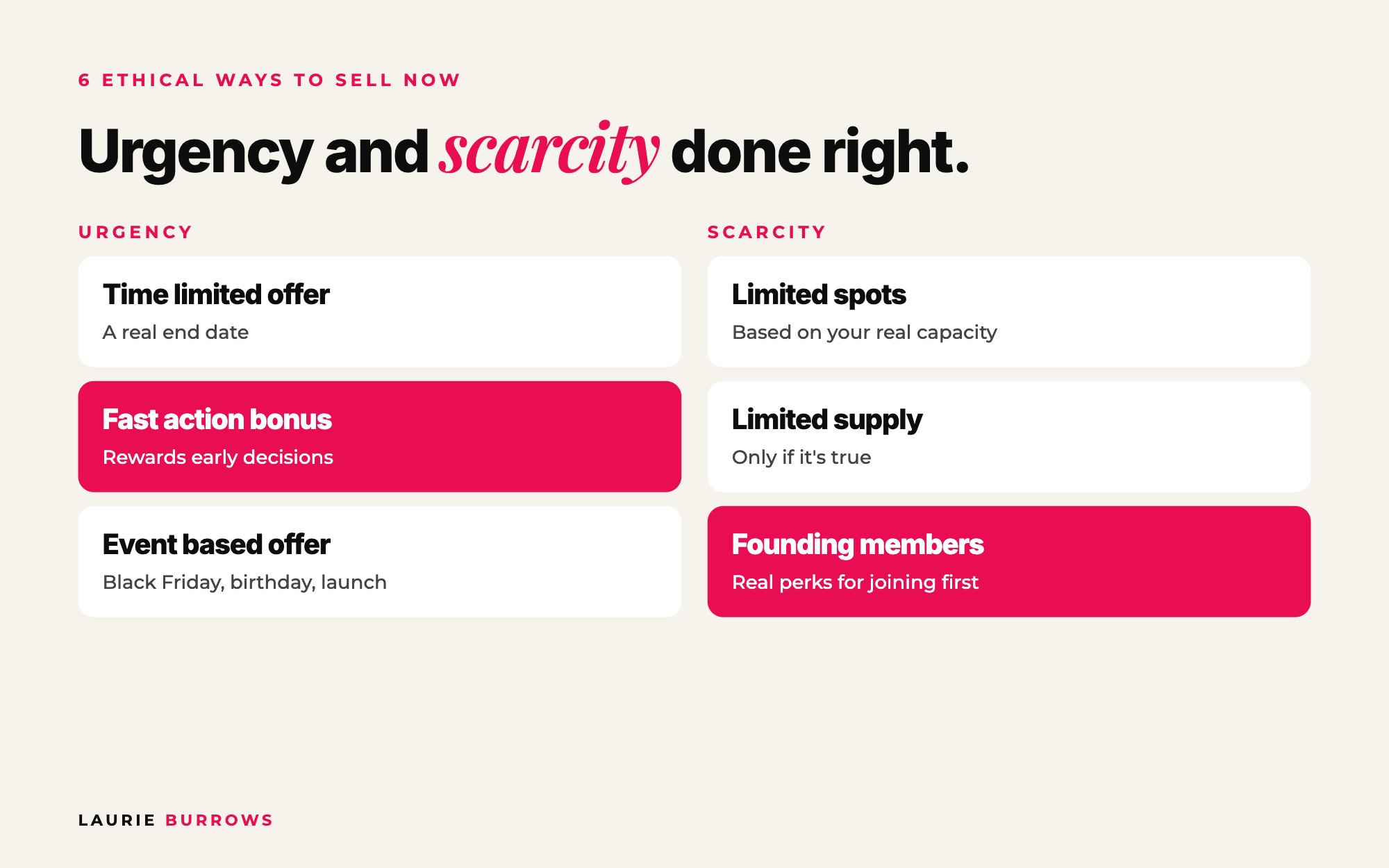 Six ethical ways to create urgency and scarcity in your launch