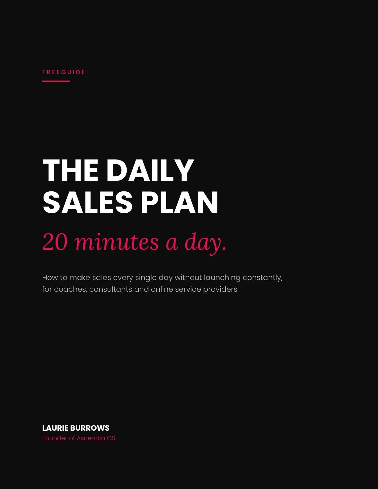 The Daily Sales Plan free guide