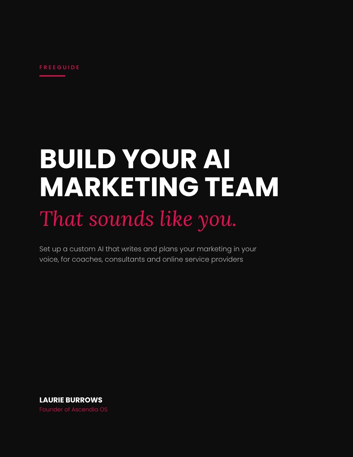Build Your AI Marketing Team free guide