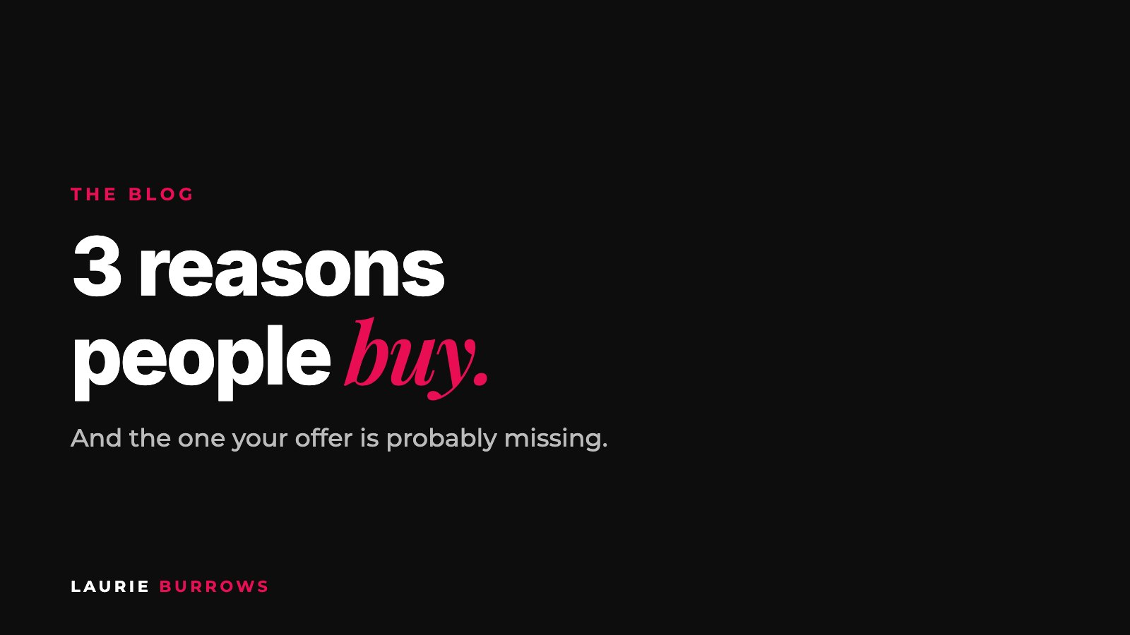 3 reasons people buy a coaching offer and why yours might miss them