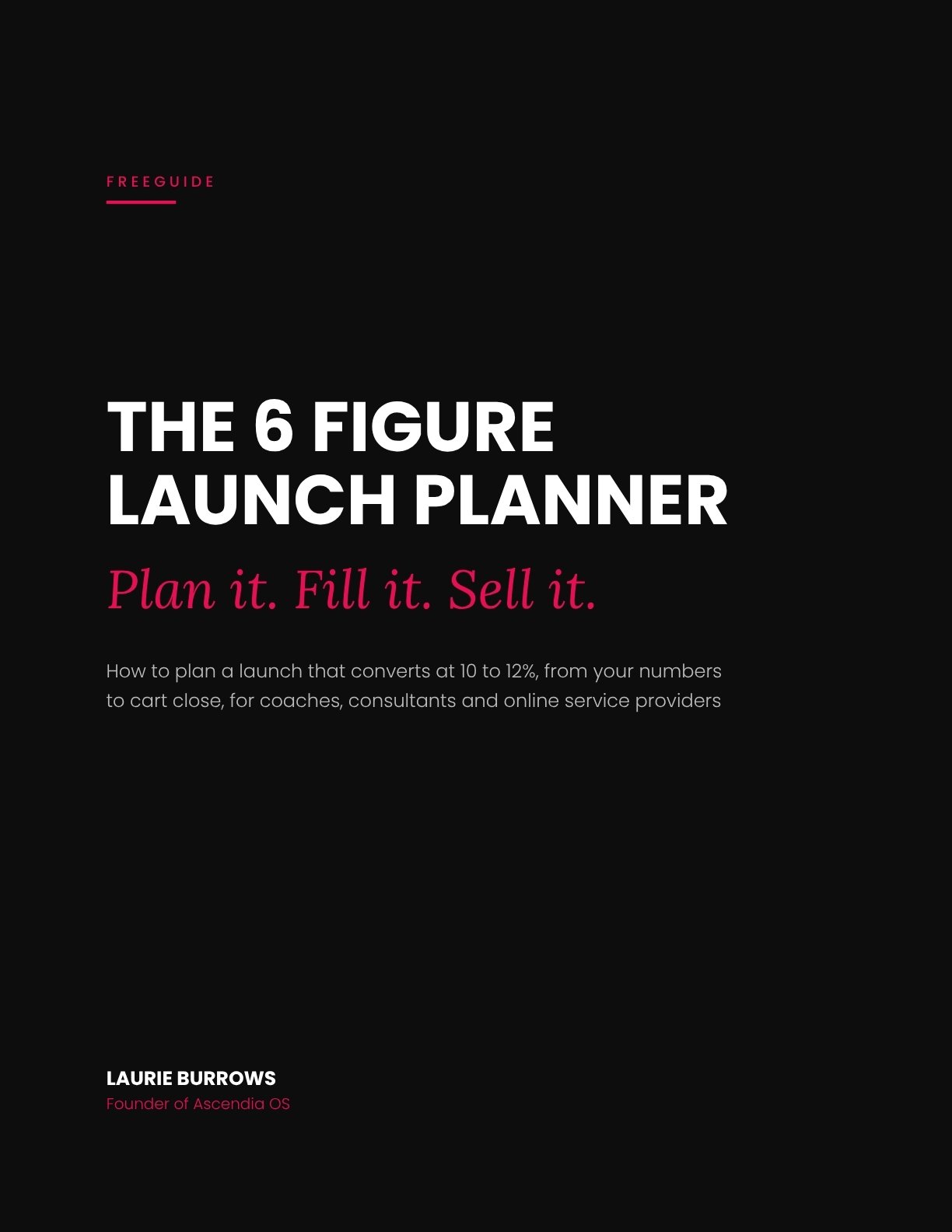 The 6 Figure Launch Planner free guide