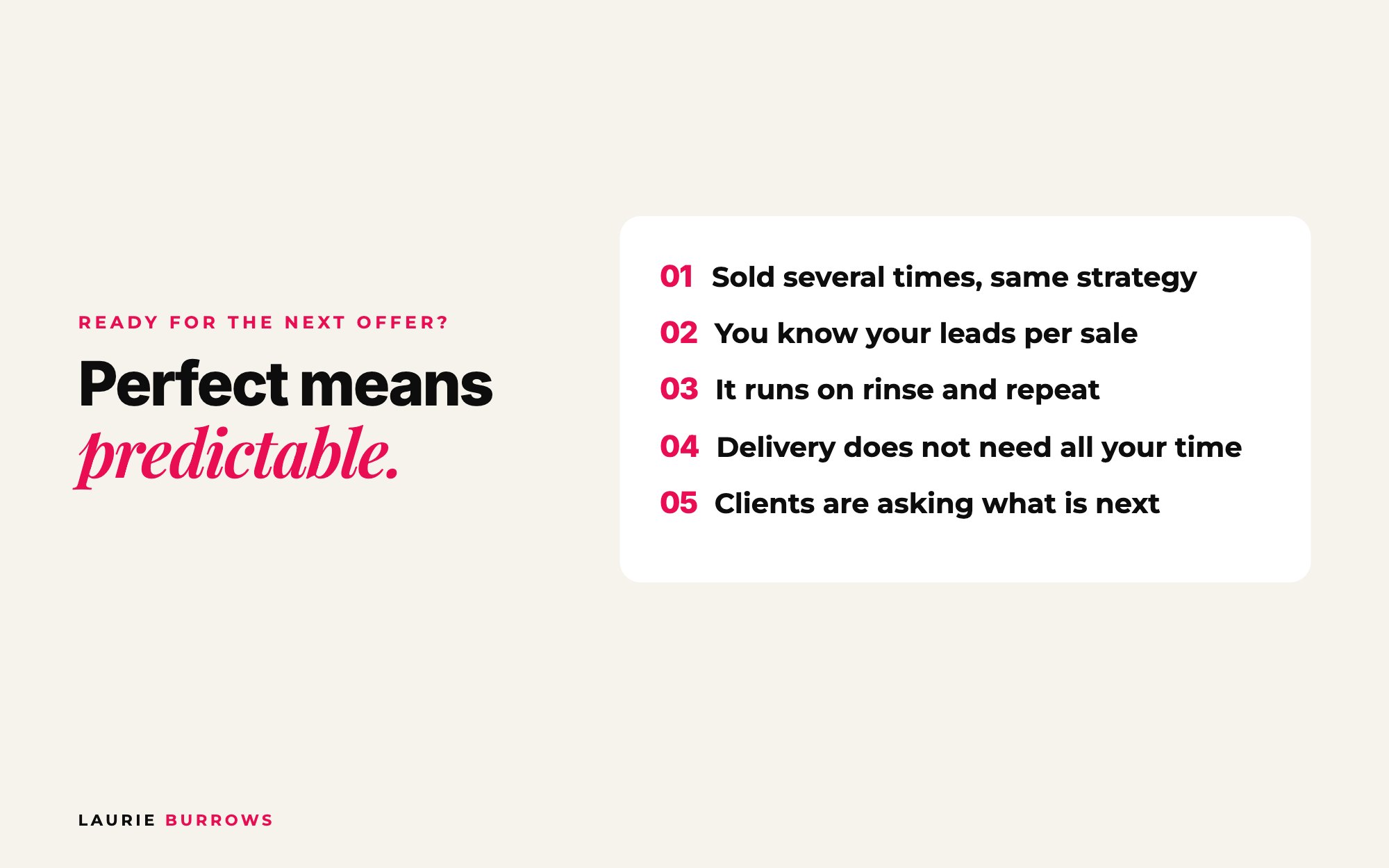 How to know you have perfected one offer before launching the next