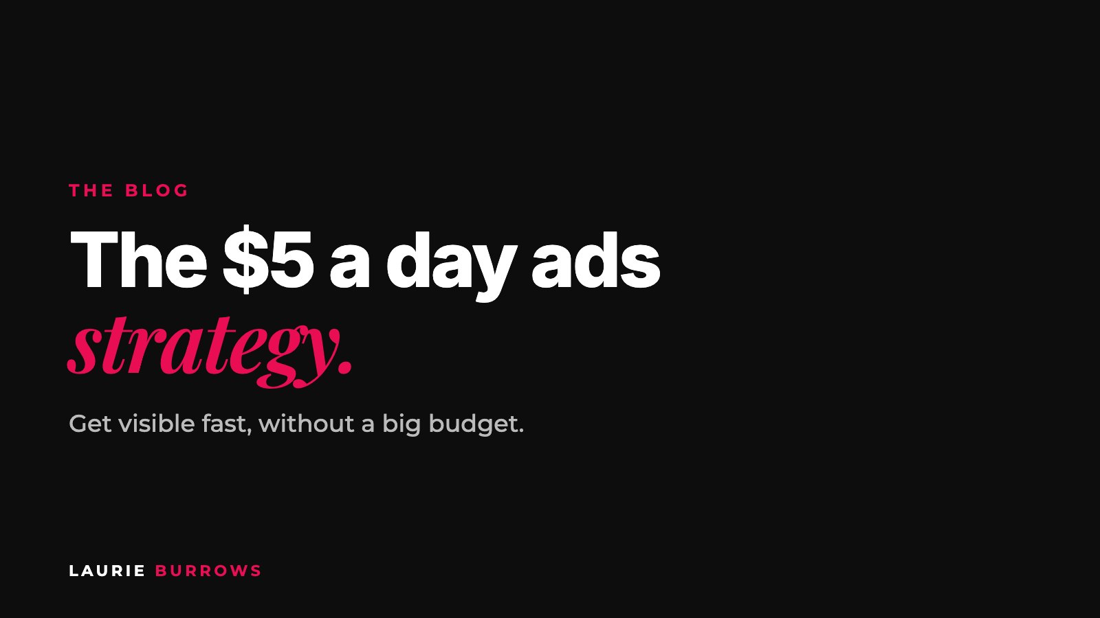 The $5 a day ads strategy step by step for coaches