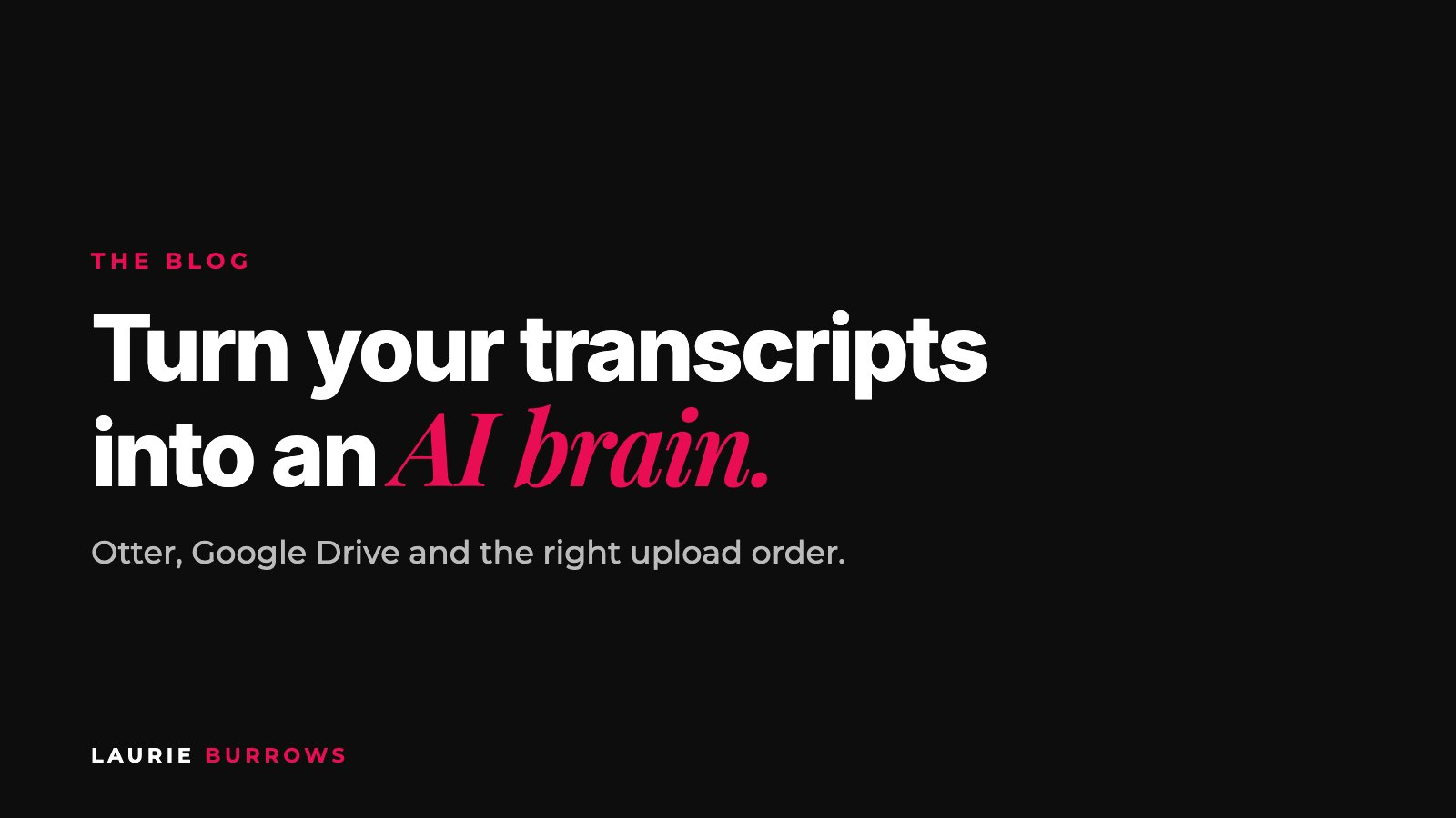 How to turn Otter transcripts into an AI knowledge base