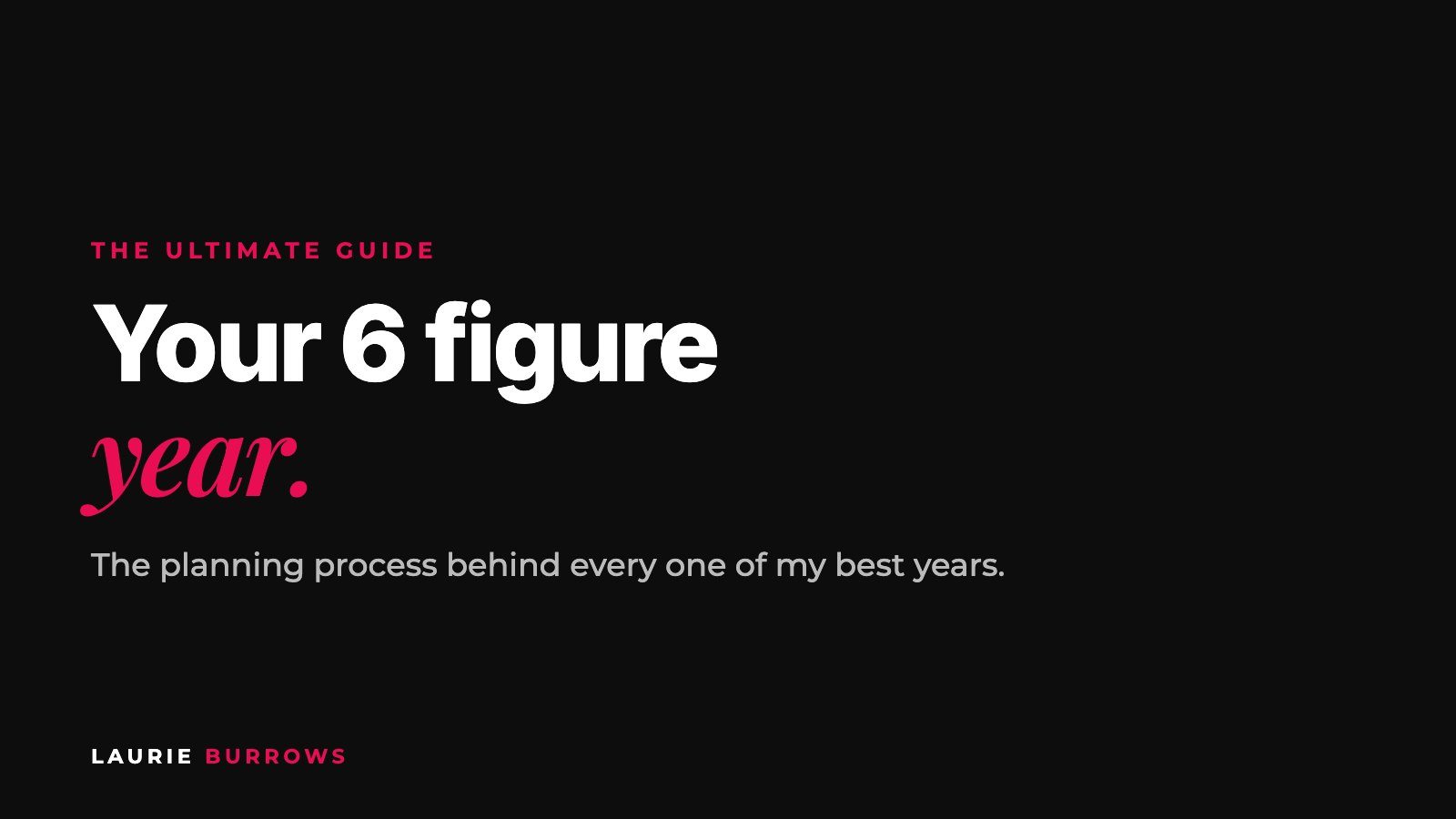 The ultimate guide to a 6 figure year for coaches and service providers