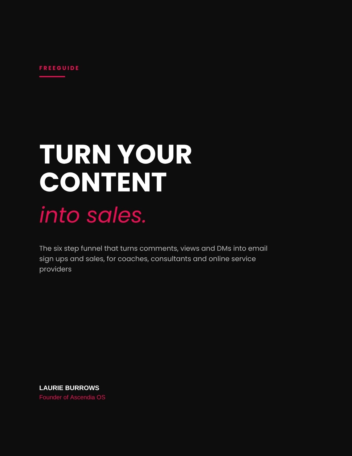 Turn Your Content Into Sales free guide