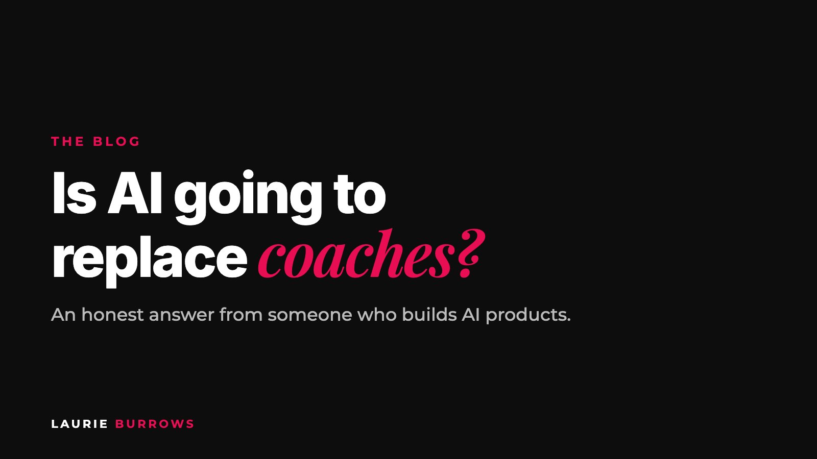 Is AI going to replace coaches
