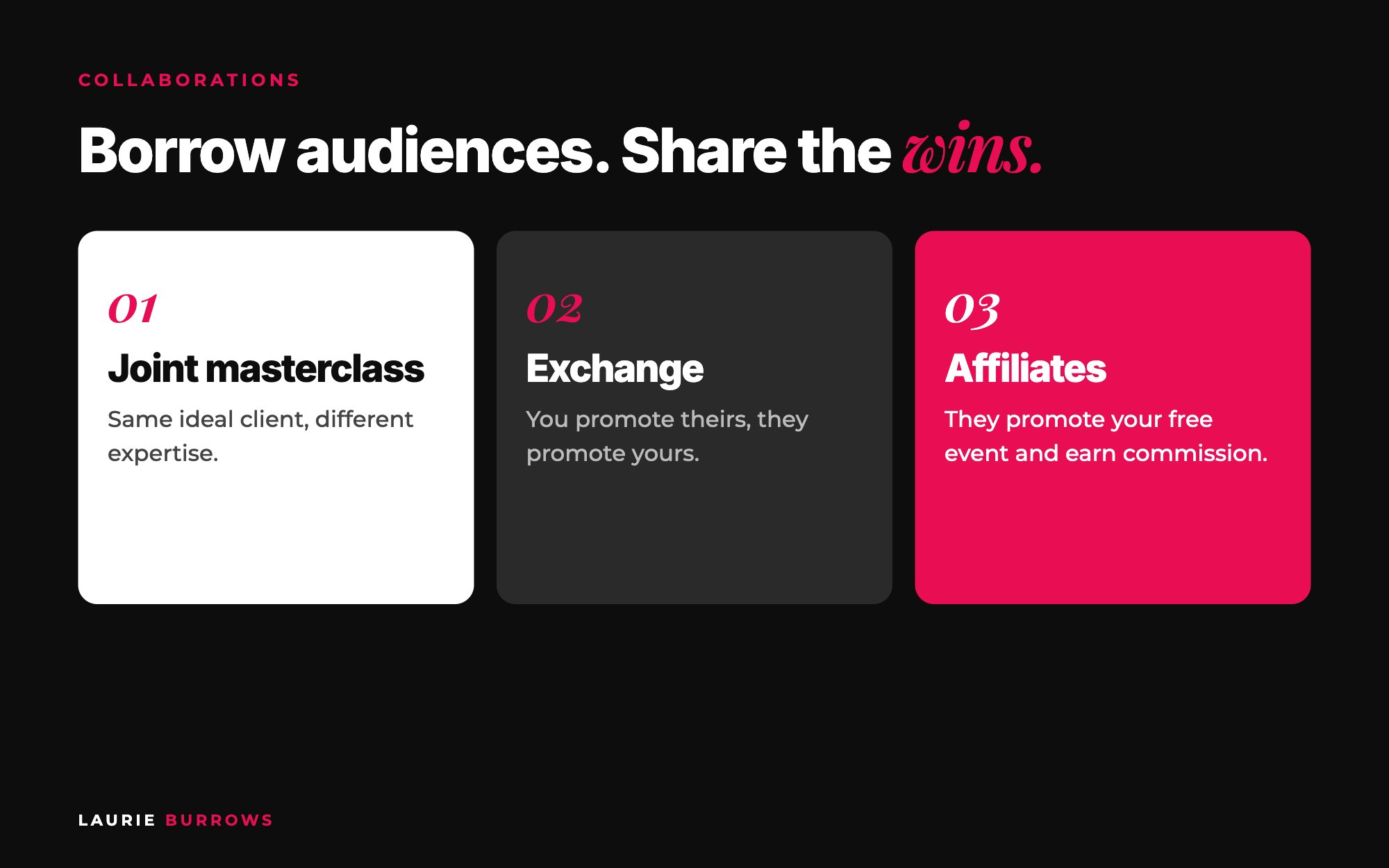 Collaboration ideas for coaches: joint masterclass, exchanges and affiliate launches