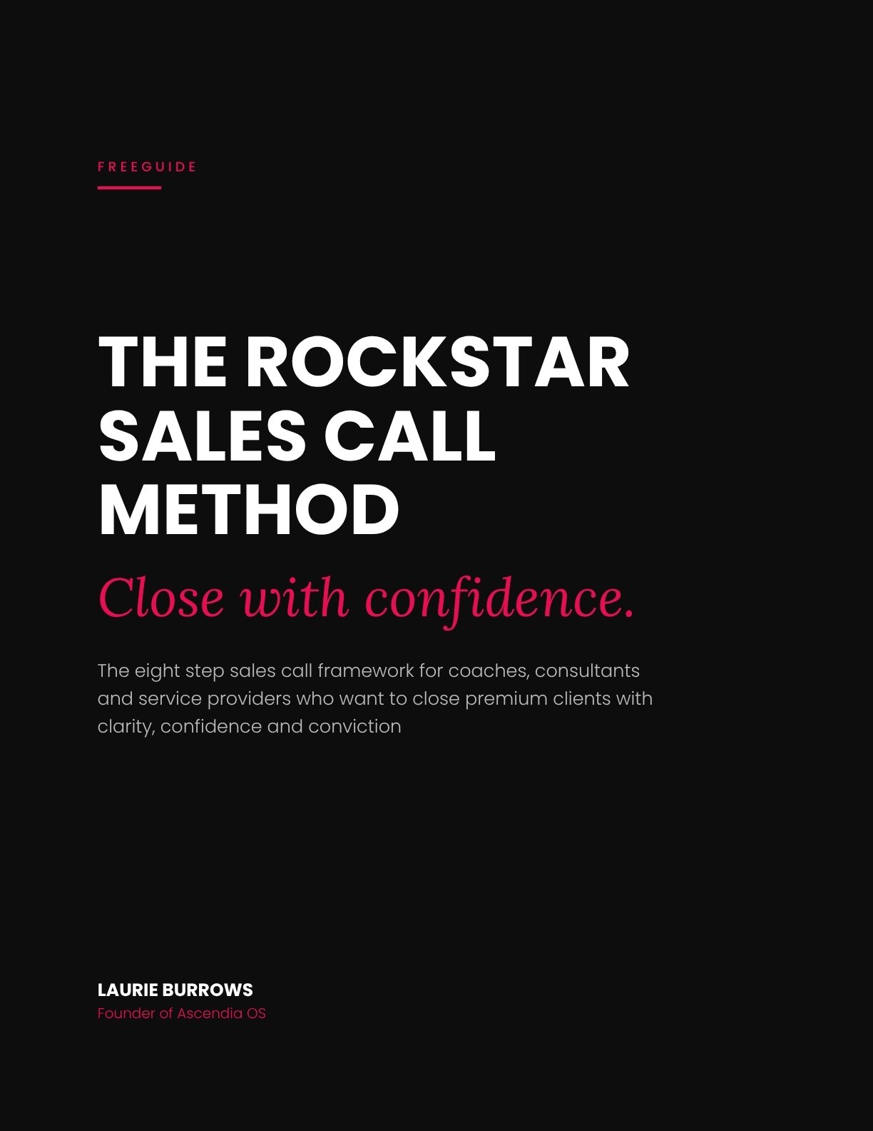 The ROCKSTAR Sales Call Method free guide