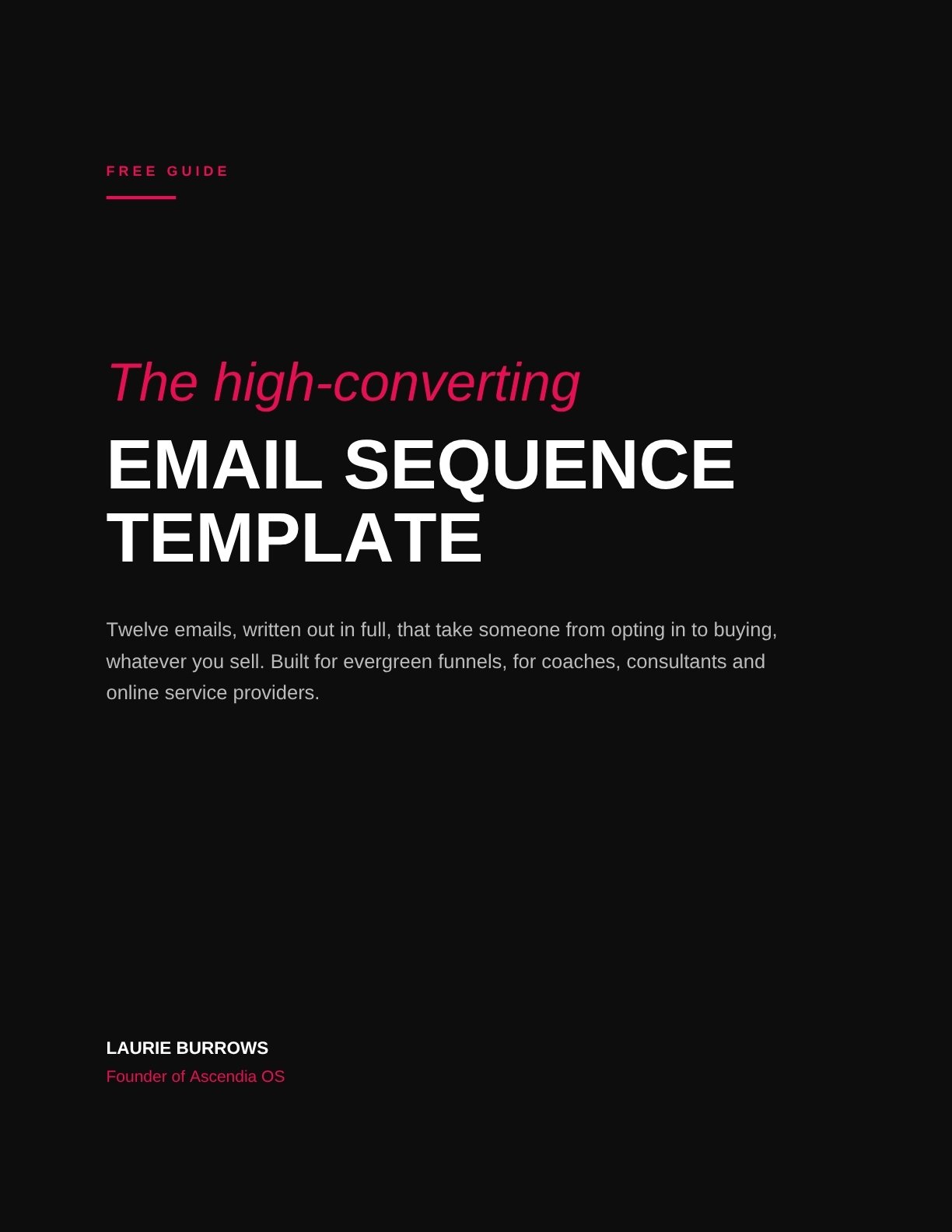 The High-Converting Email Sequence Template free guide