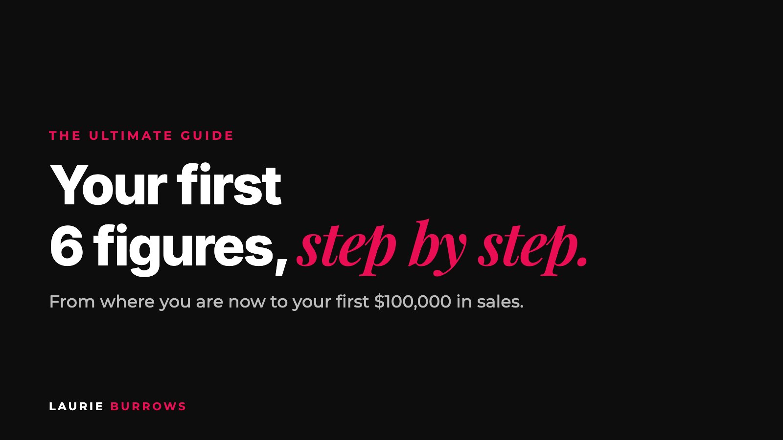 The ultimate guide to making your first 6 figures for coaches, consultants and online service providers