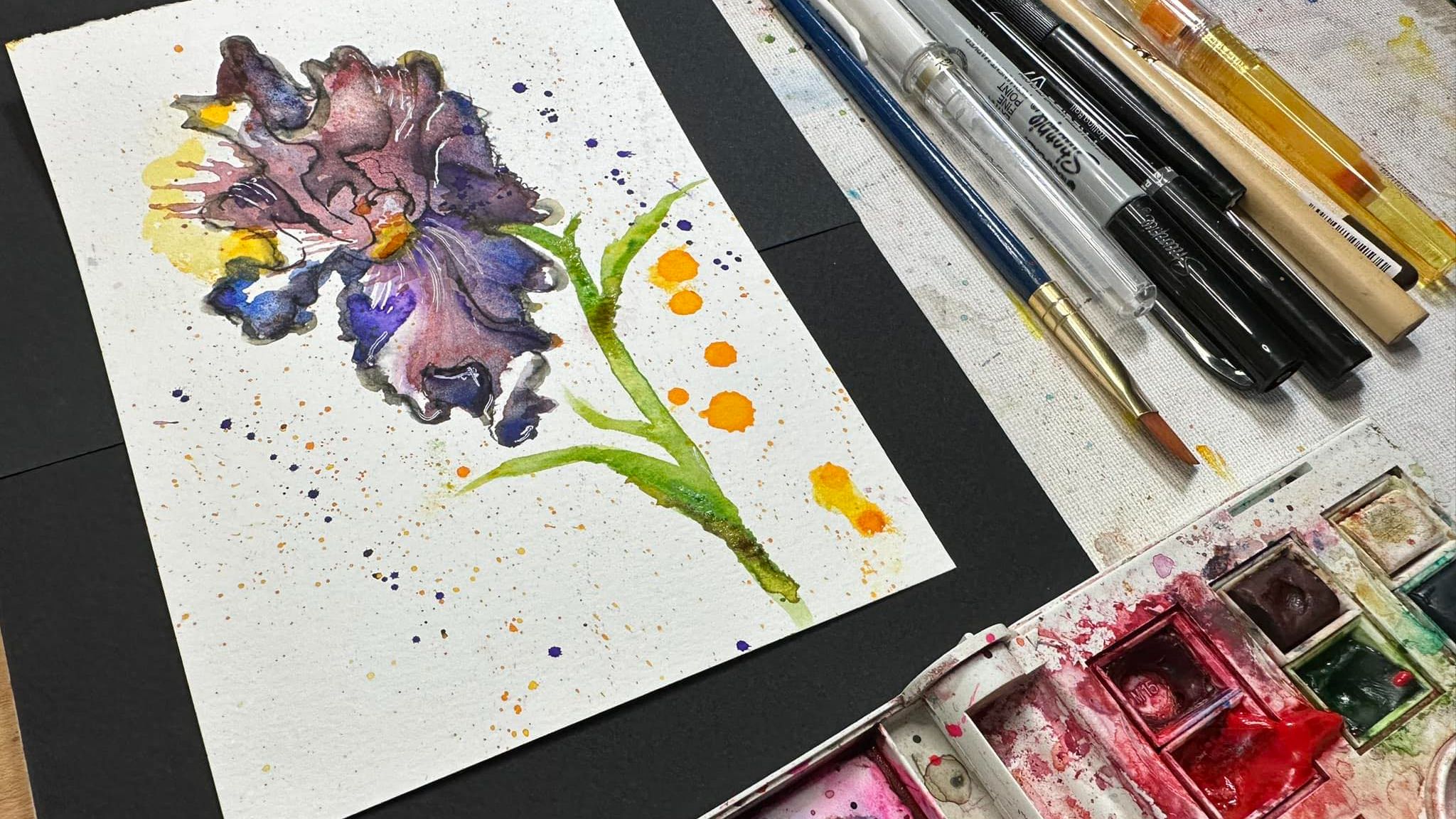 The INKspired Life - Iris Ink and Watercolor Sketch