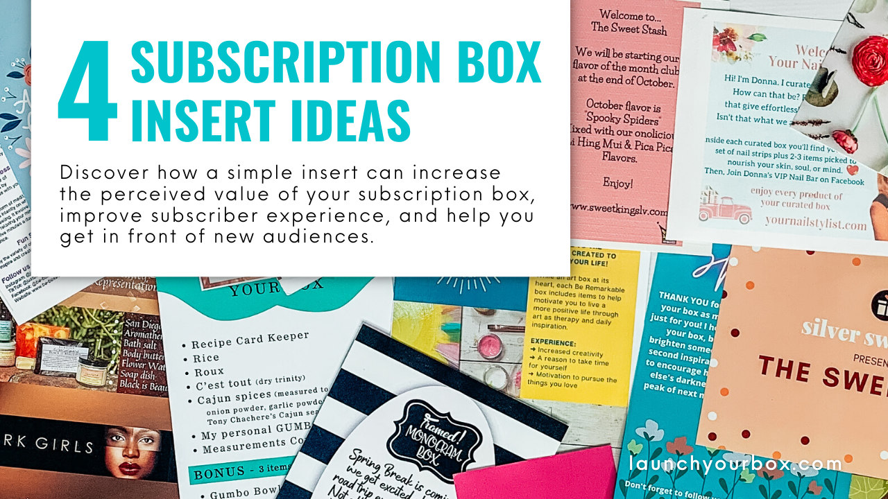 4 Subscription Box Insert Ideas