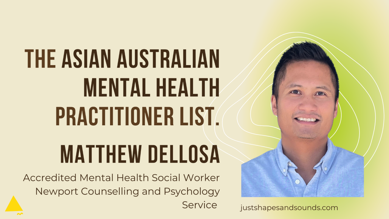 Asian Australian accredited mental health social worker, Matthew Dellosa