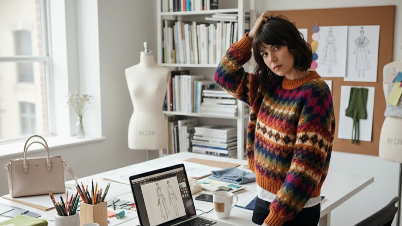 fashion designer prepares to teach online