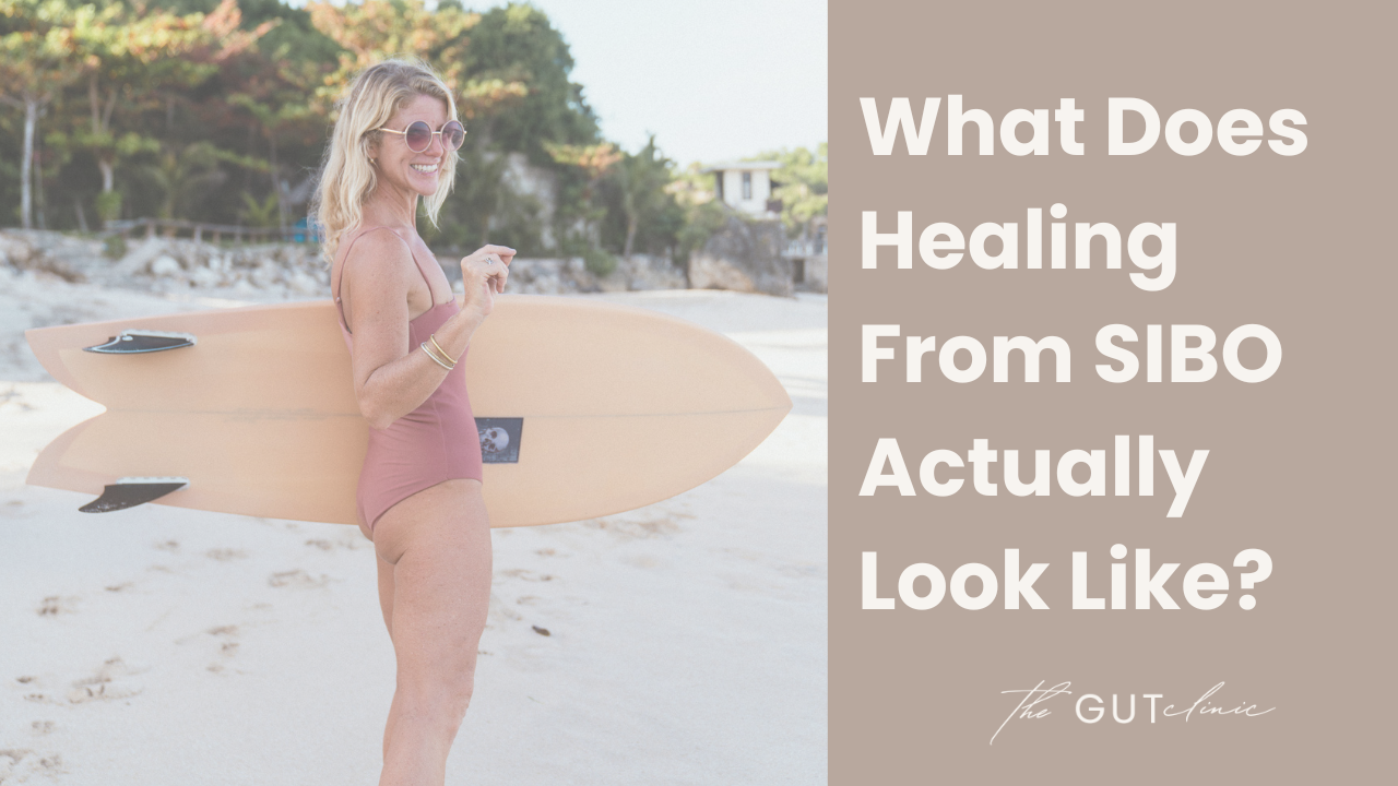 Naturopath Kirsten Greene explaining what healing from SIBO actually looks like after treatment