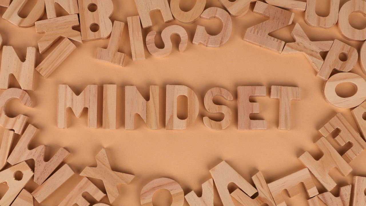 Mindset wood cut out letters